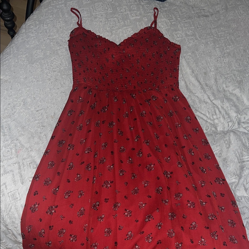 Cupshe Red Floral Midi Dress
